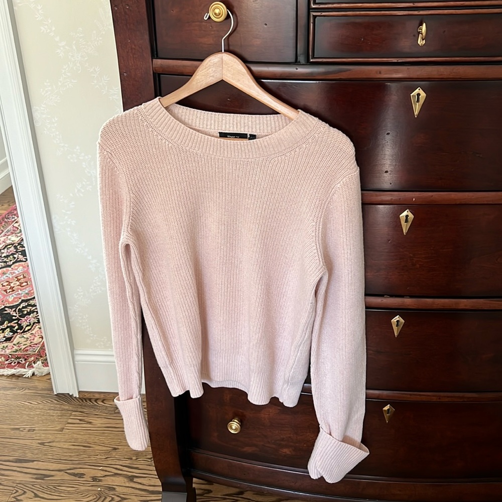Pink wool Theory sweater